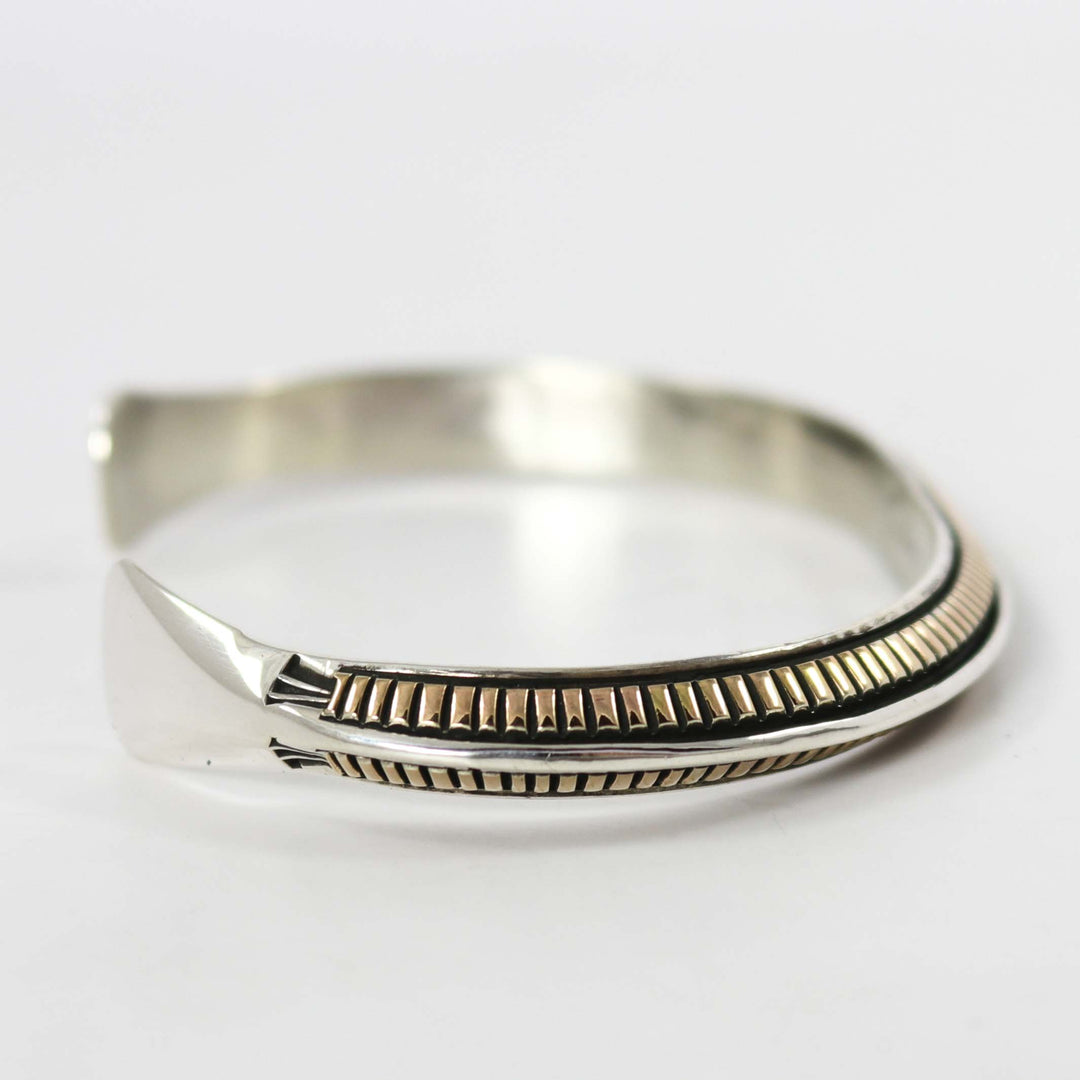 Gold on Silver Cuff by Bruce Morgan - Garland's