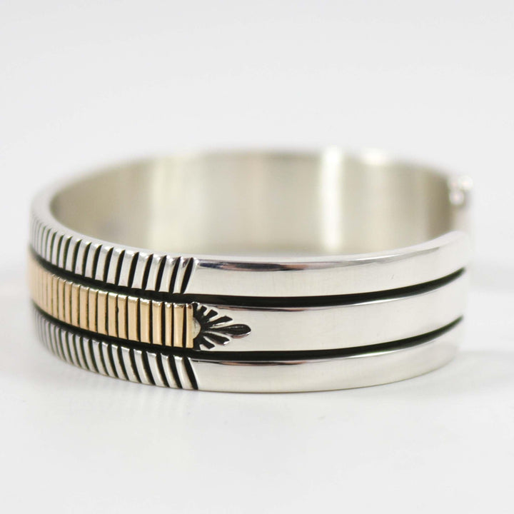 Gold on Silver Cuff by Bruce Morgan - Garland's