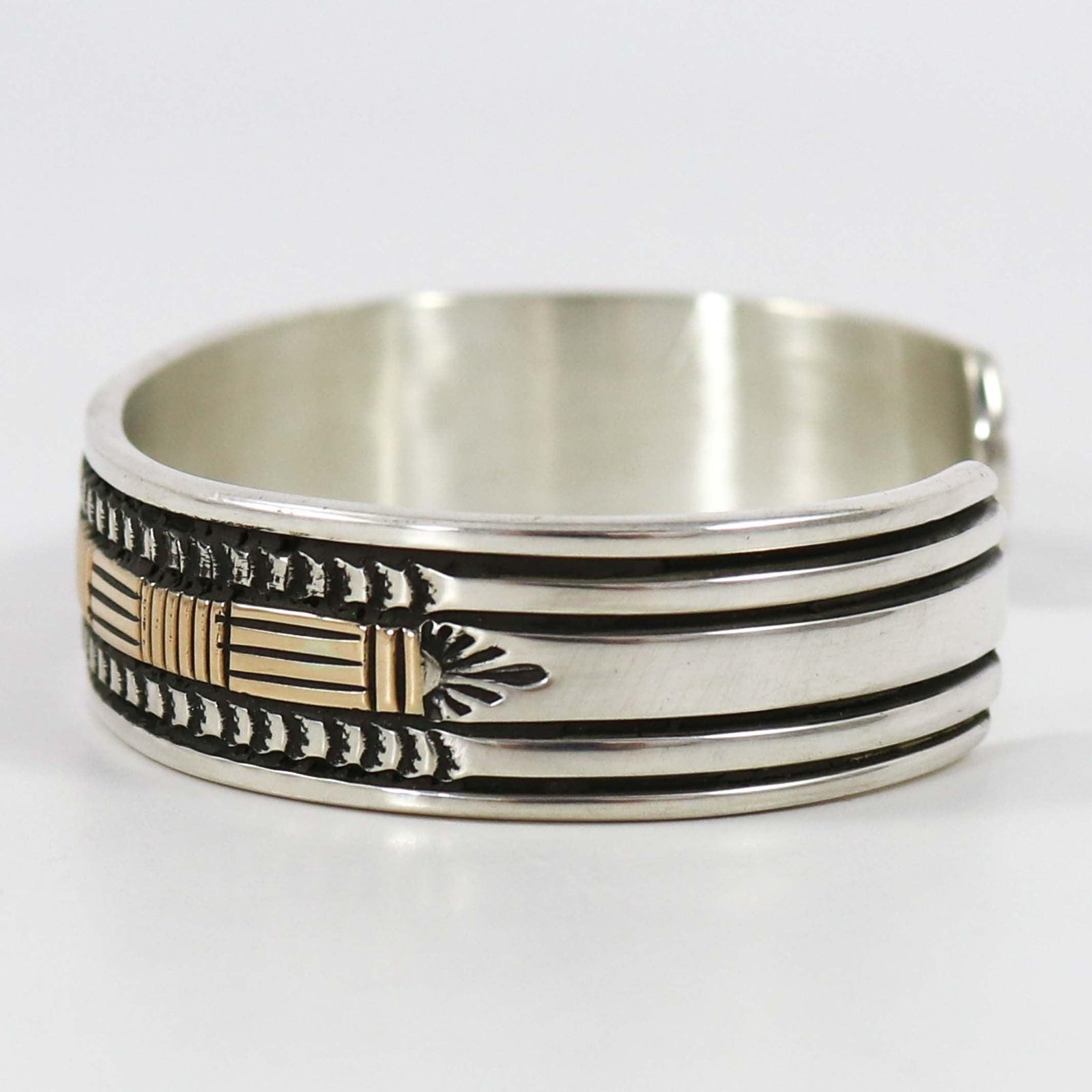 Gold on Silver Cuff by Bruce Morgan - Garland's