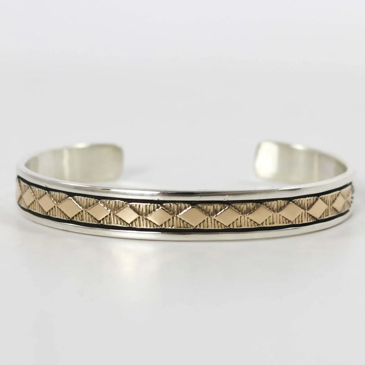 Gold on Silver Cuff by Bruce Morgan - Garland's