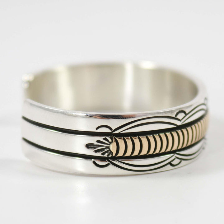Gold on Silver Cuff by Bruce Morgan - Garland's
