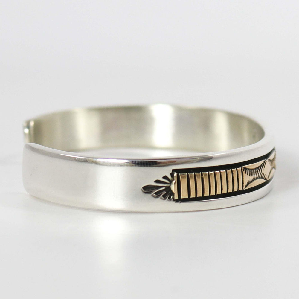 Gold on Silver Cuff by Bruce Morgan - Garland's