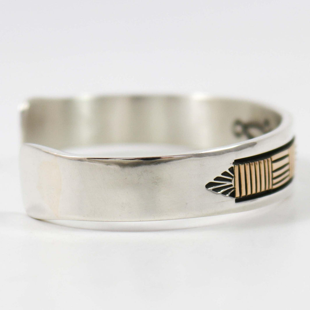 Gold on Silver Cuff by Bruce Morgan - Garland's