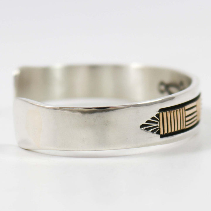 Gold on Silver Cuff by Bruce Morgan - Garland's