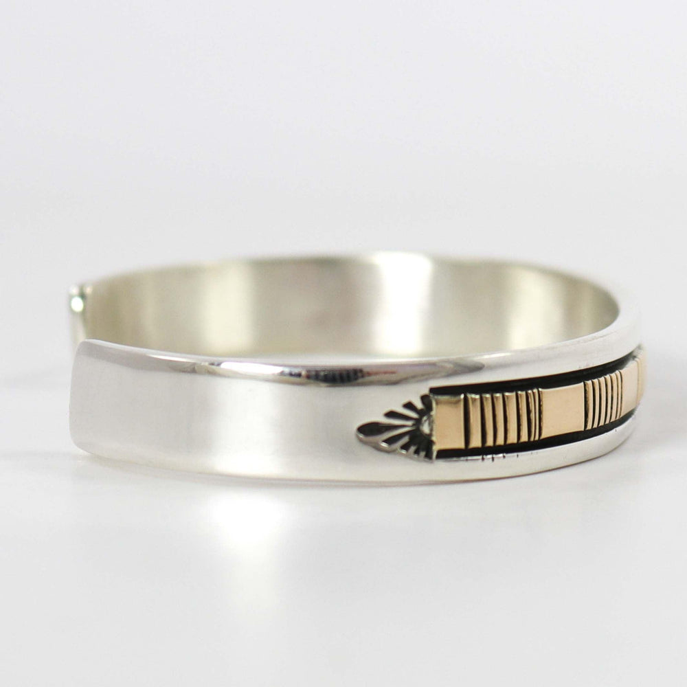 Gold on Silver Cuff by Bruce Morgan - Garland's
