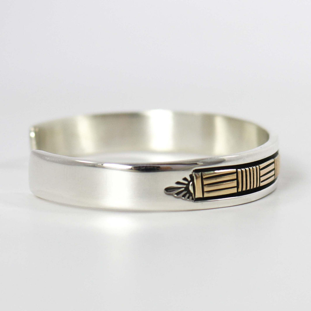 Gold on Silver Cuff by Bruce Morgan - Garland's