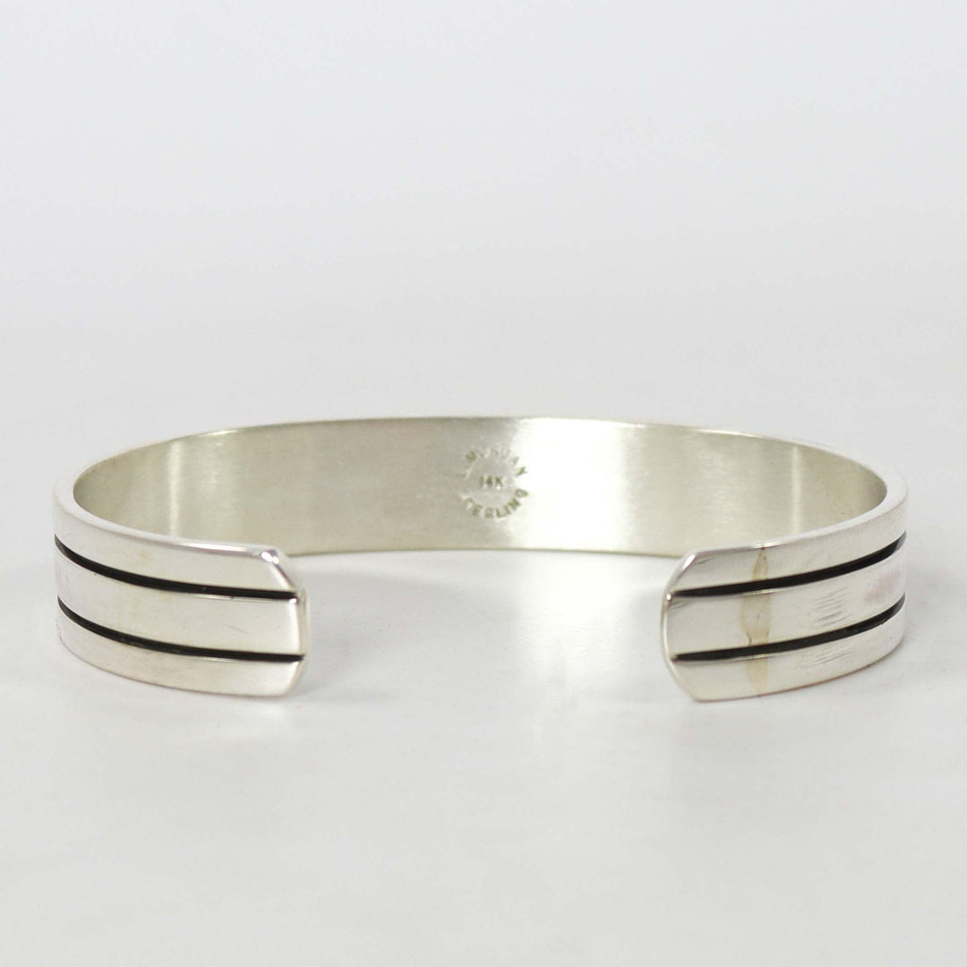 Gold on Silver Cuff by Bruce Morgan - Garland's