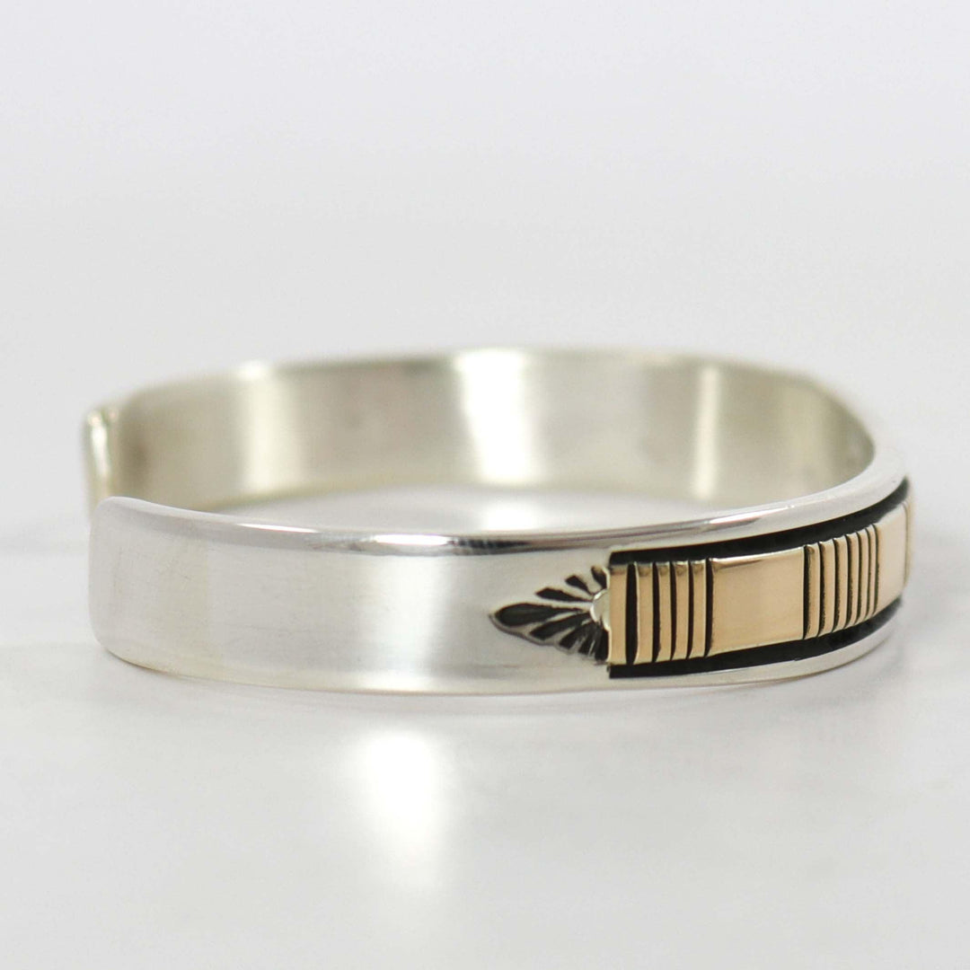 Gold on Silver Cuff by Bruce Morgan - Garland's
