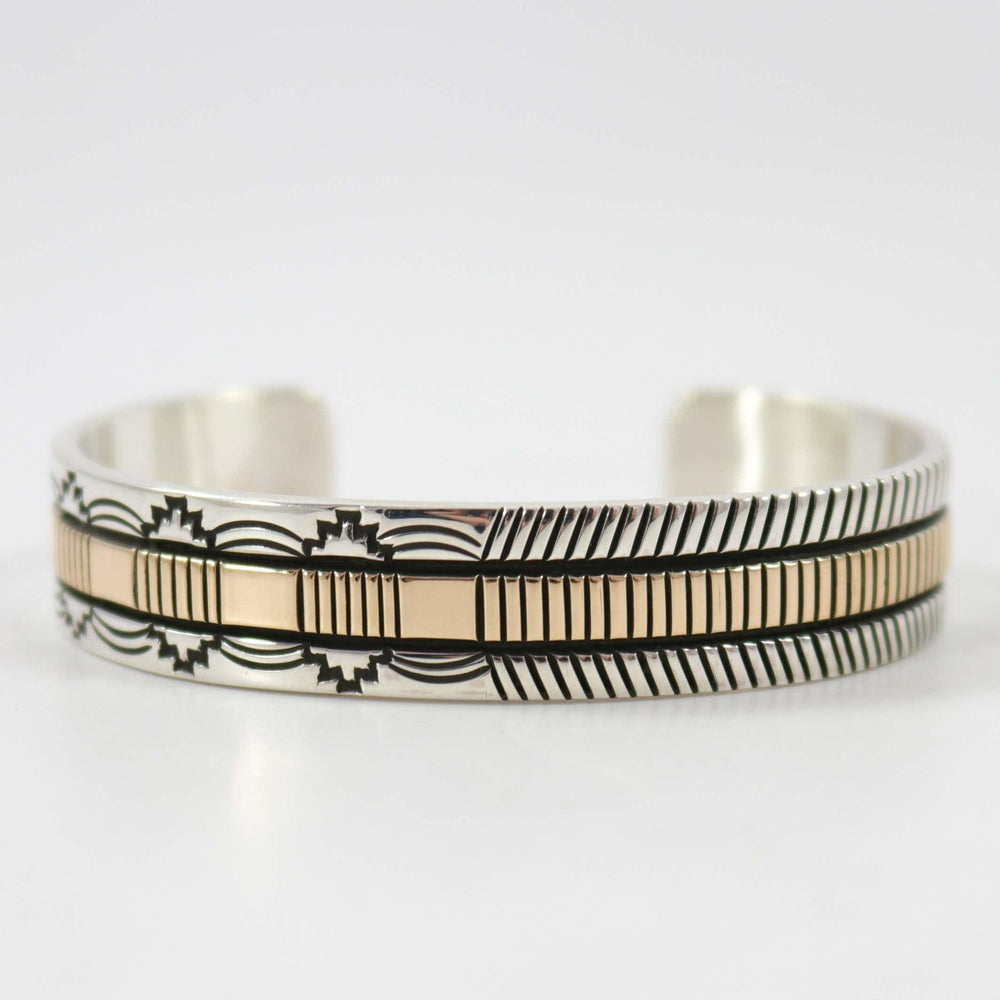 Gold on Silver Cuff by Bruce Morgan - Garland's