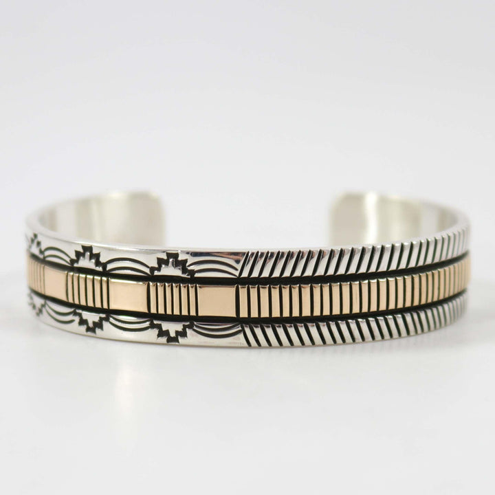 Gold on Silver Cuff by Bruce Morgan - Garland's