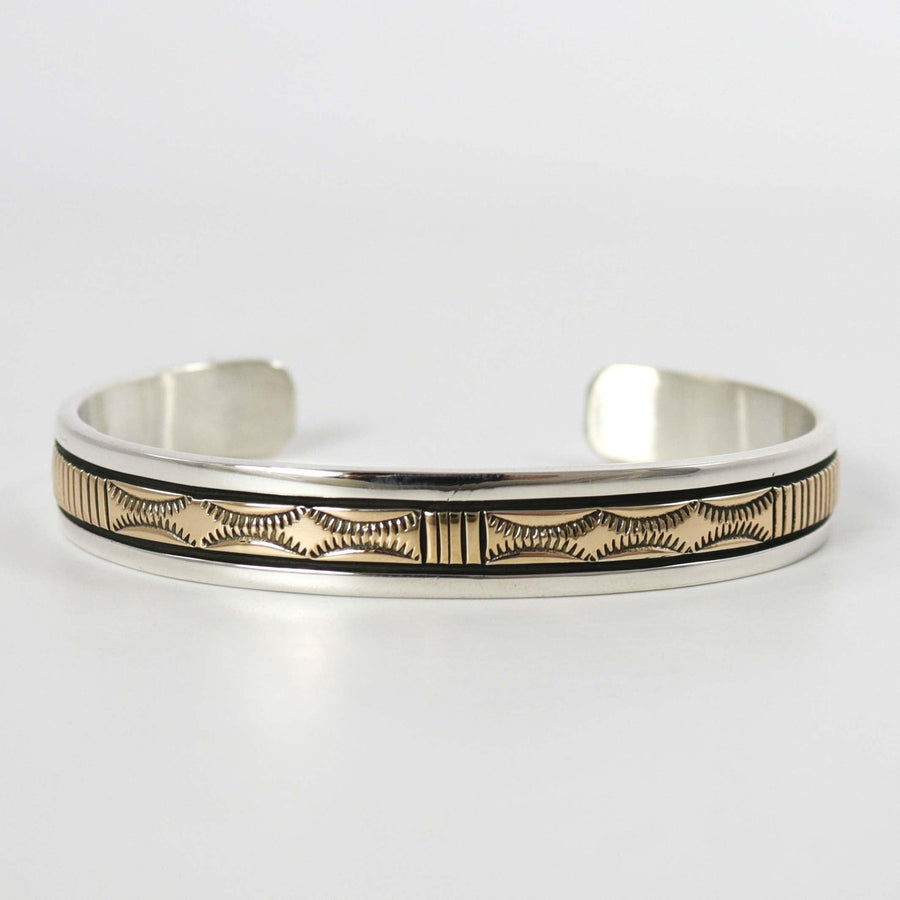 Gold on Silver Cuff by Bruce Morgan - Garland's