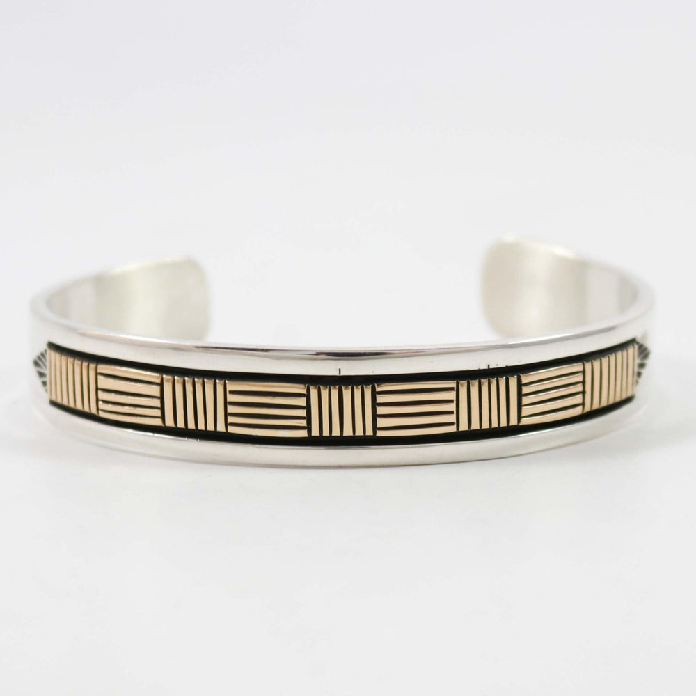 Gold on Silver Cuff by Bruce Morgan - Garland's