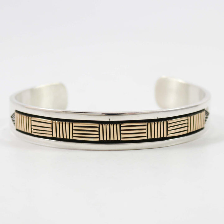 Gold on Silver Cuff by Bruce Morgan - Garland's