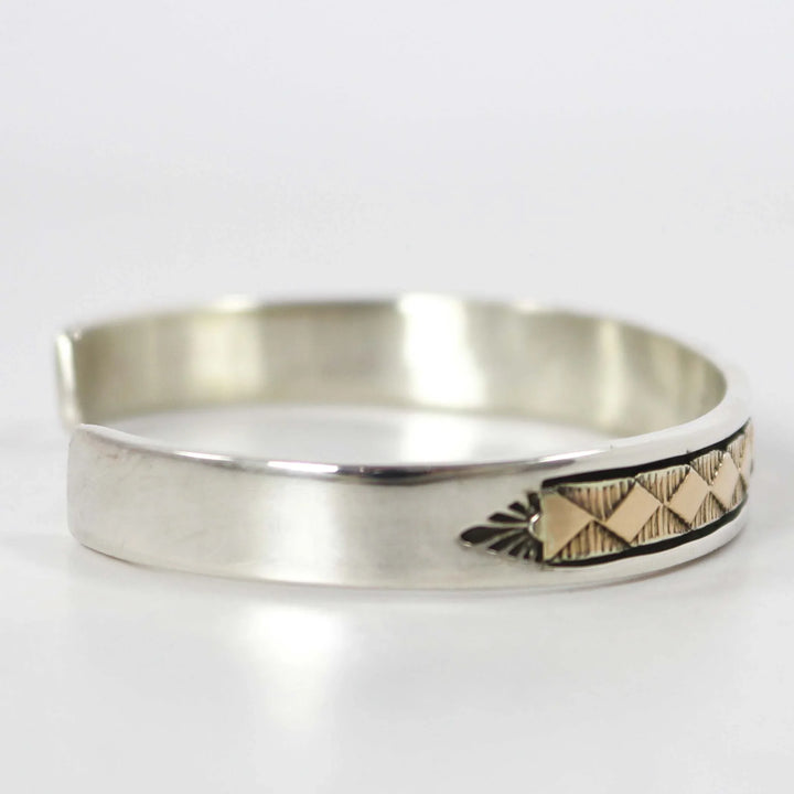 Gold on Silver Cuff by Bruce Morgan - Garland's