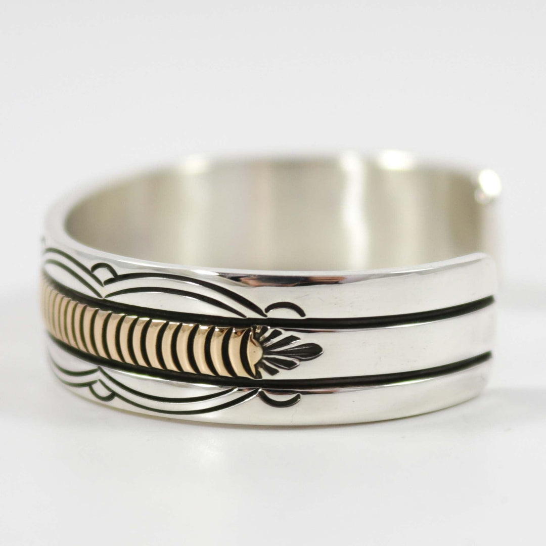 Gold on Silver Cuff by Bruce Morgan - Garland's