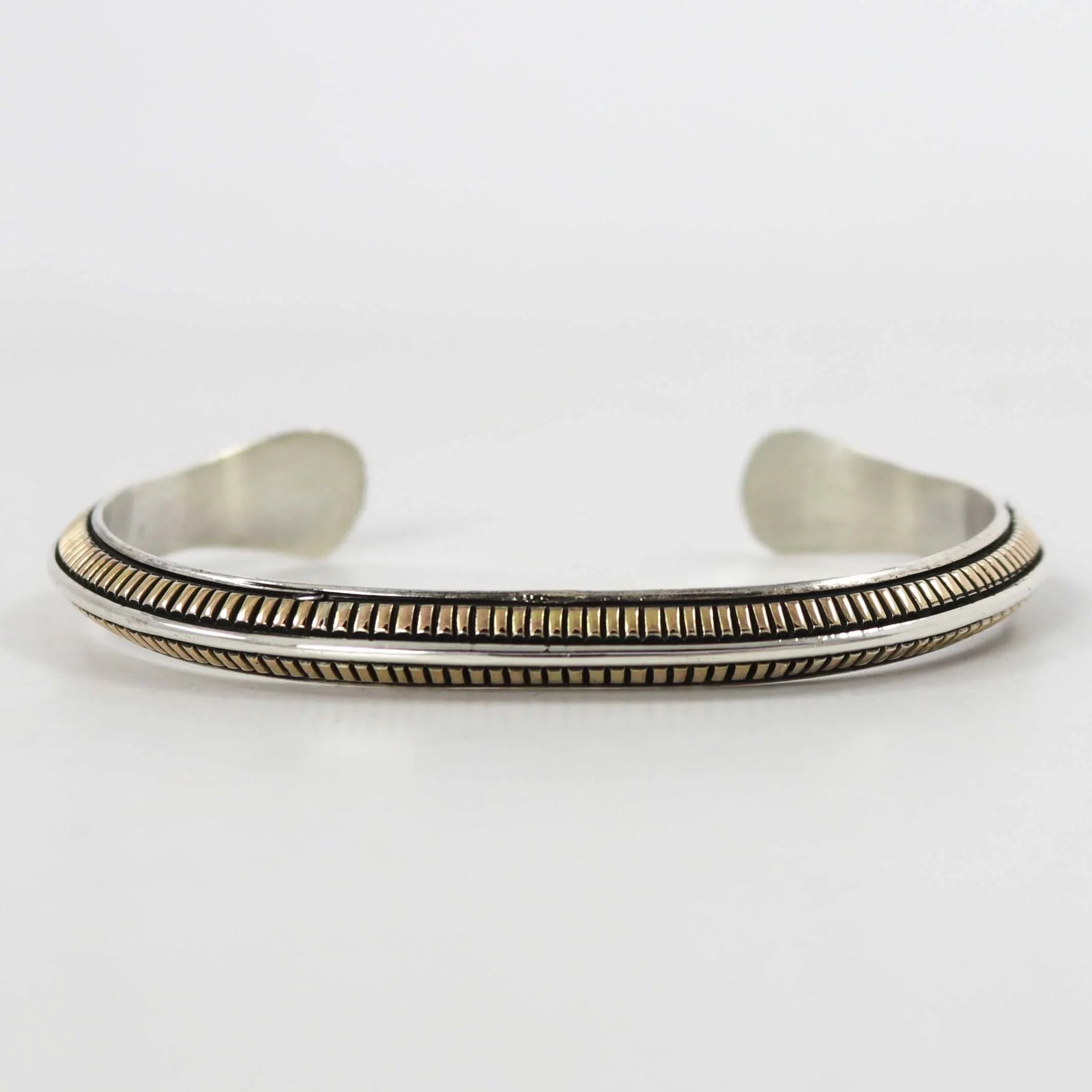 Gold on Silver Cuff by Bruce Morgan - Garland's