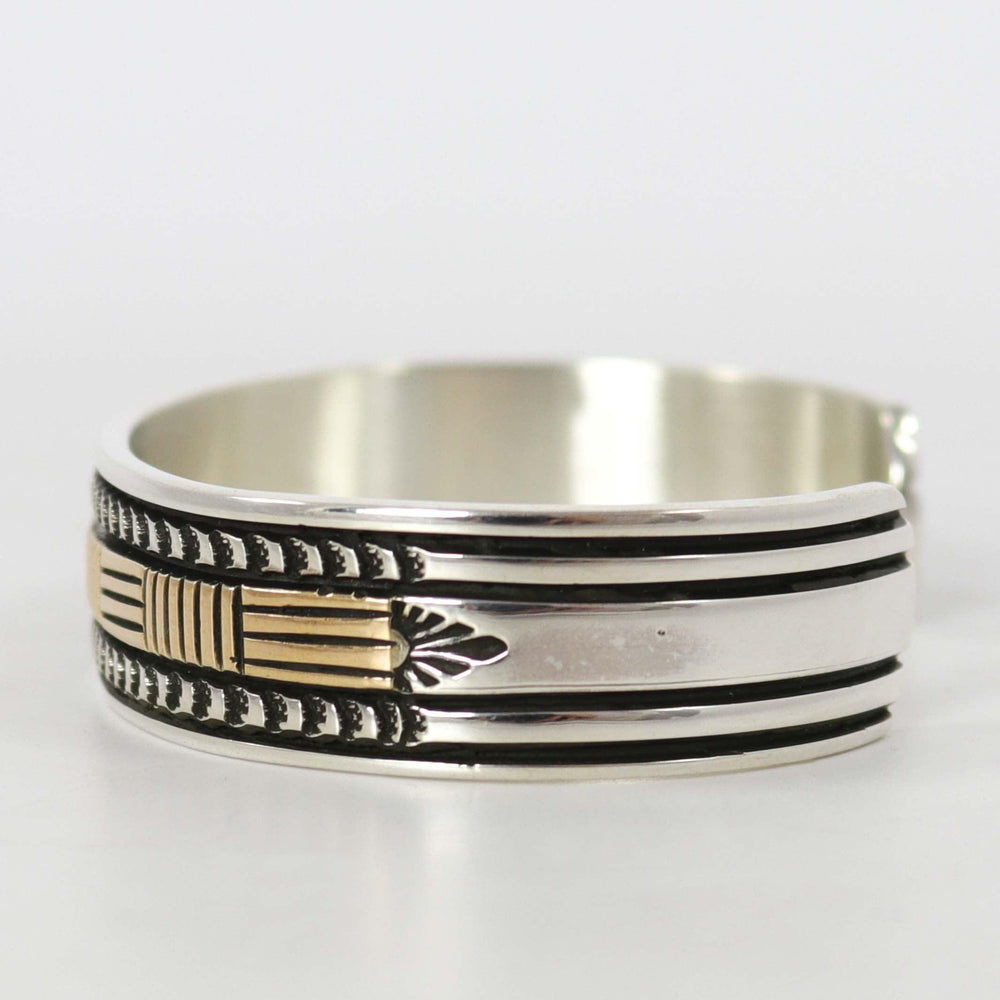Gold on Silver Cuff by Bruce Morgan - Garland's