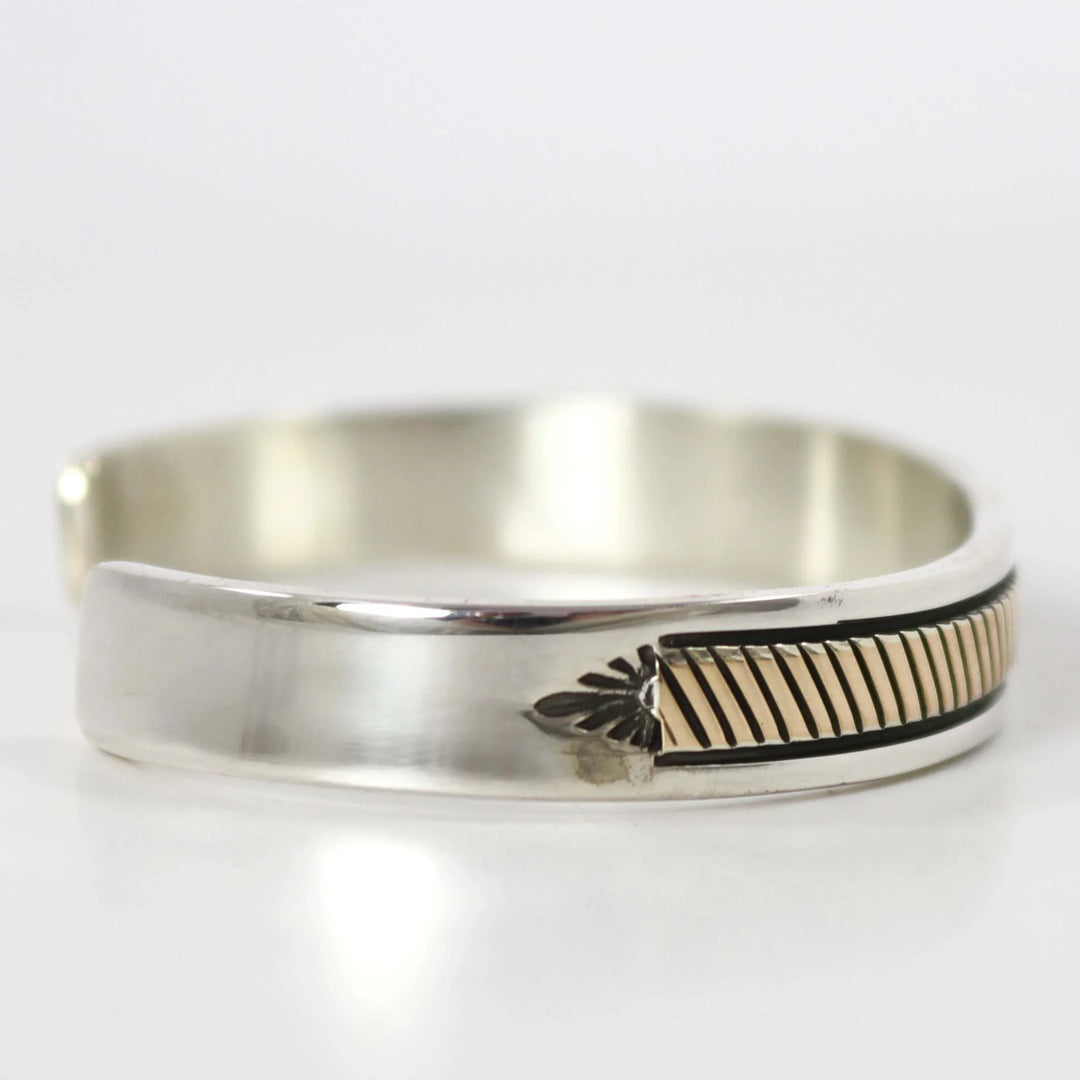 Gold on Silver Cuff by Bruce Morgan - Garland's
