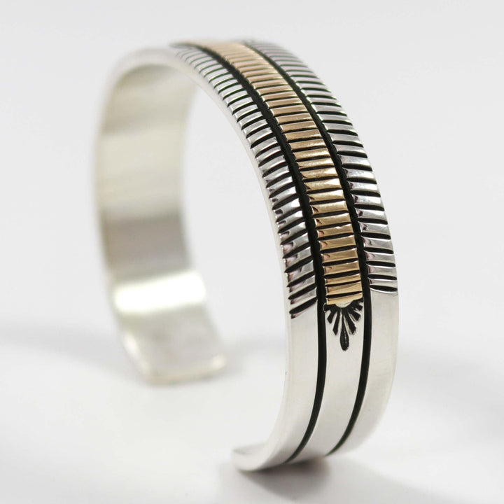 Gold on Silver Cuff by Bruce Morgan - Garland's