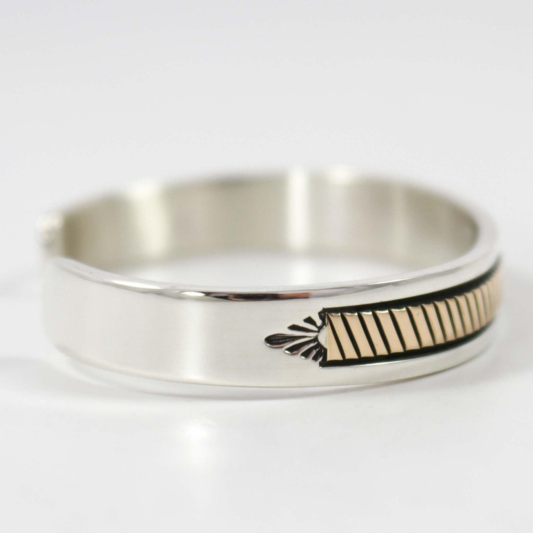 Gold on Silver Cuff by Bruce Morgan - Garland's