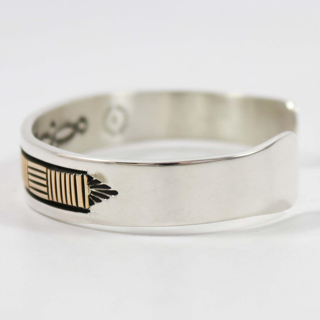 Gold on Silver Cuff by Bruce Morgan - Garland's