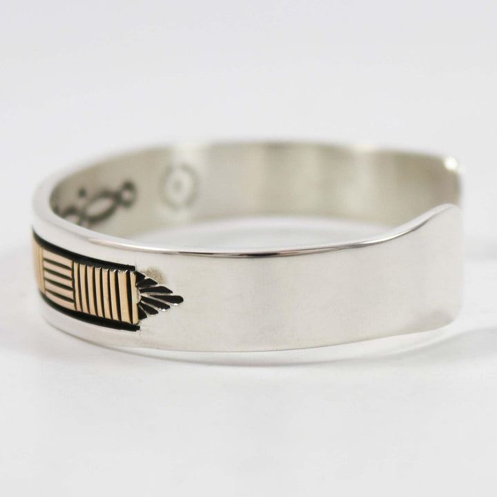 Gold on Silver Cuff by Bruce Morgan - Garland's