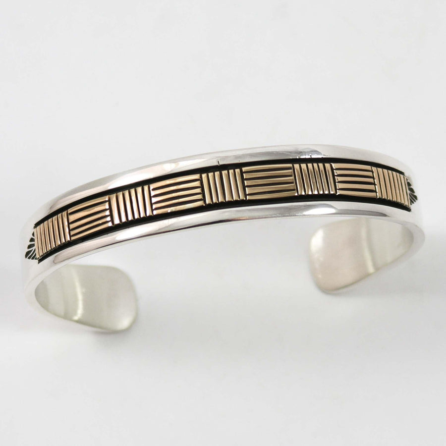 Gold on Silver Cuff by Bruce Morgan - Garland's