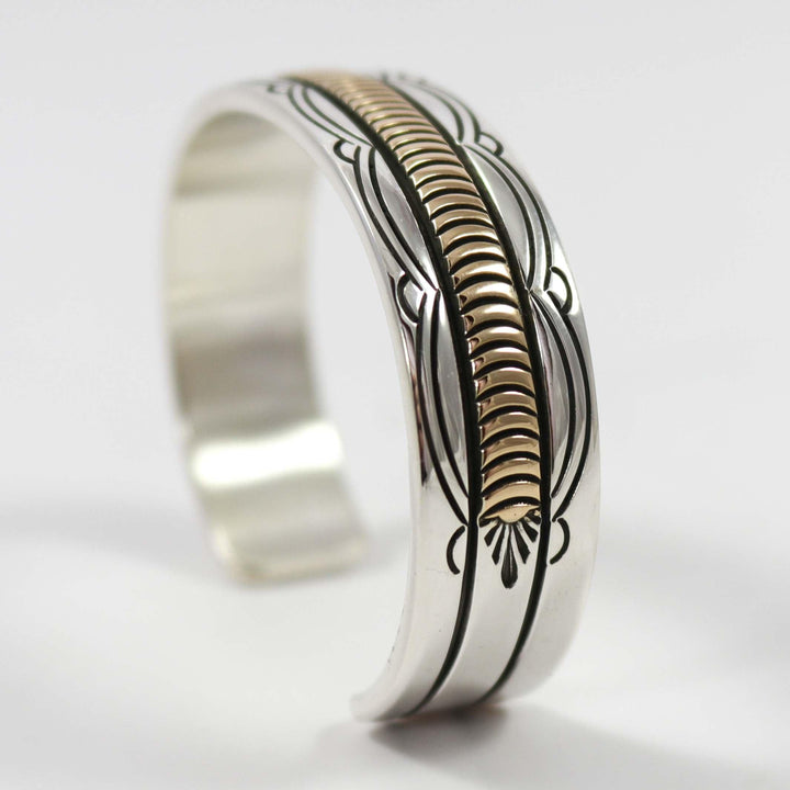 Gold on Silver Cuff by Bruce Morgan - Garland's