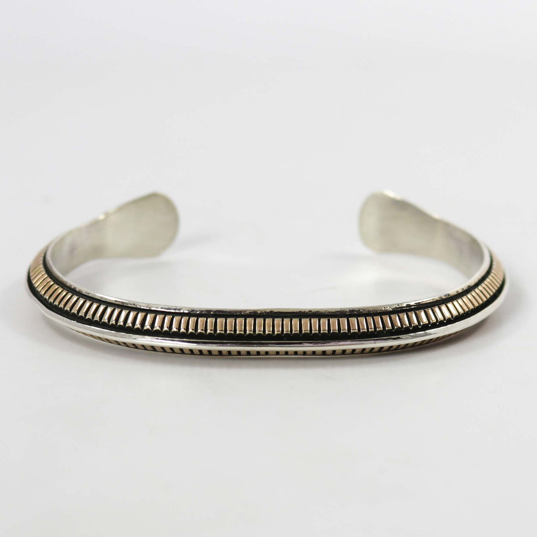 Gold on Silver Cuff by Bruce Morgan - Garland's