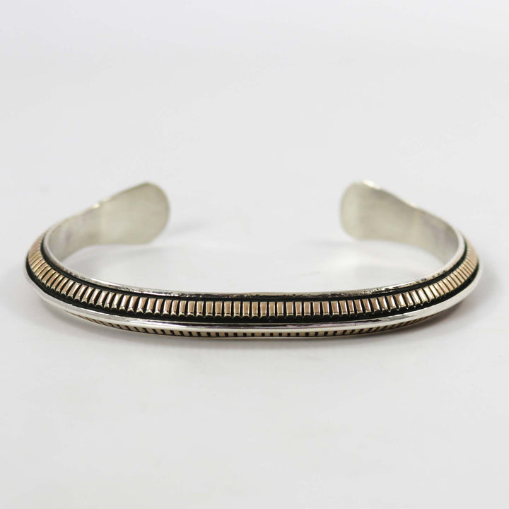 Gold on Silver Cuff by Bruce Morgan - Garland's