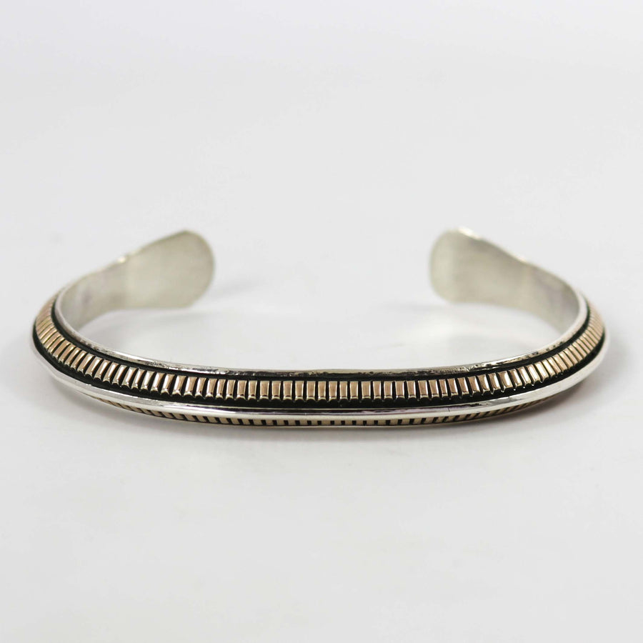 Gold on Silver Cuff by Bruce Morgan - Garland's