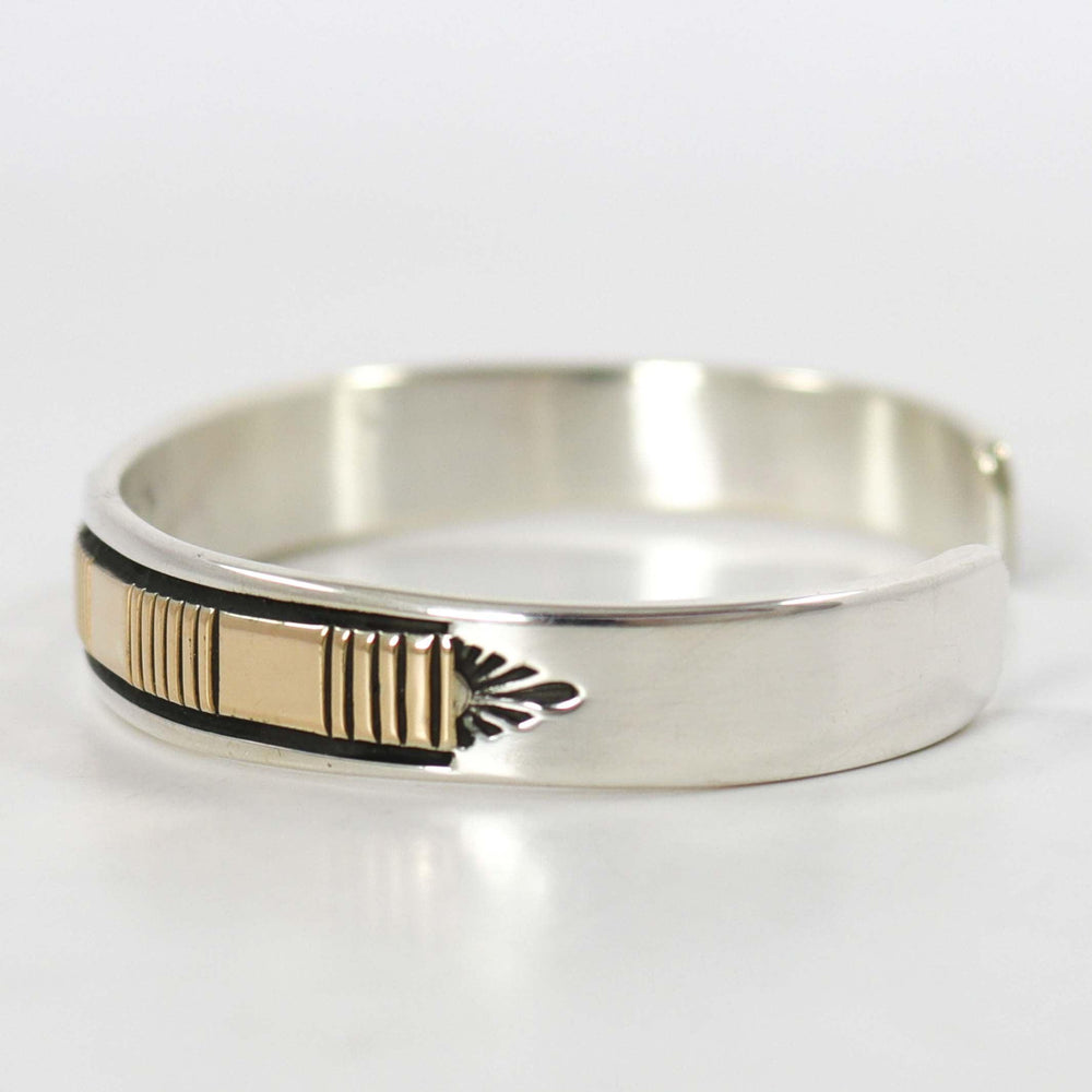 Gold on Silver Cuff by Bruce Morgan - Garland's