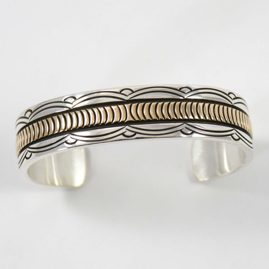 Gold on Silver Cuff by Bruce Morgan - Garland's
