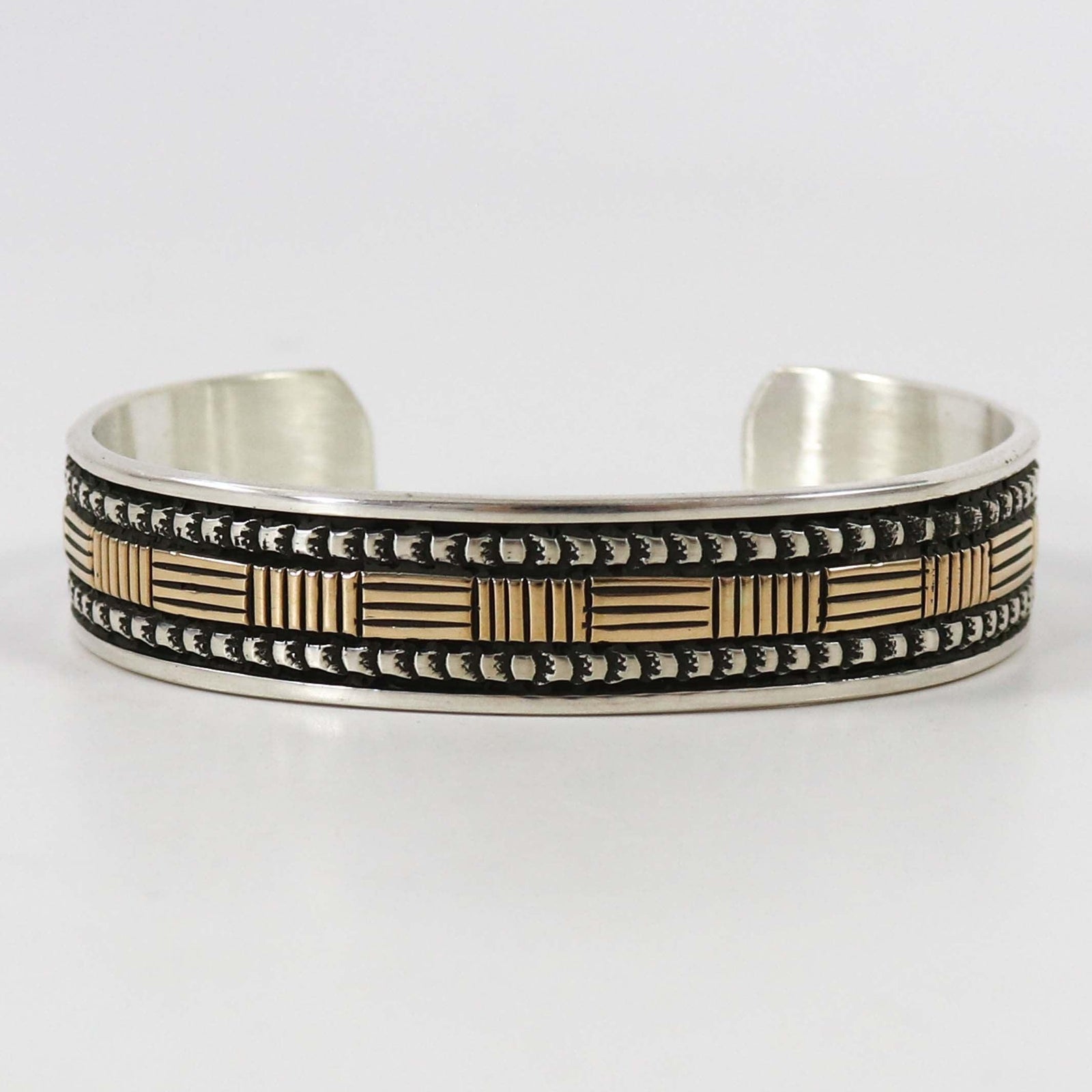 Gold on Silver Cuff by Bruce Morgan - Garland's