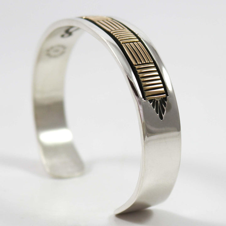 Gold on Silver Cuff by Bruce Morgan - Garland's