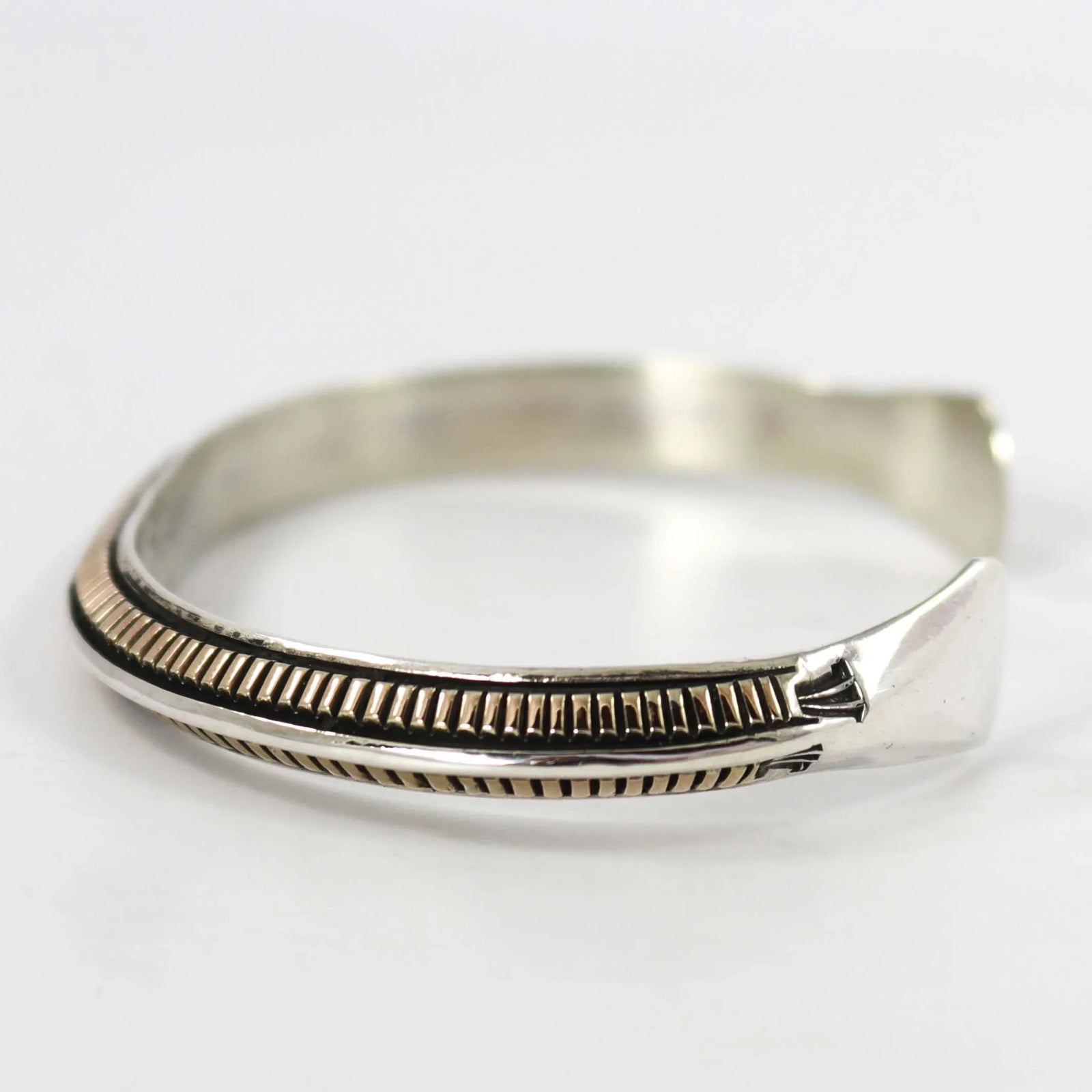 Gold on Silver Cuff by Bruce Morgan - Garland's