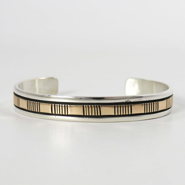 Gold on Silver Cuff by Bruce Morgan - Garland's