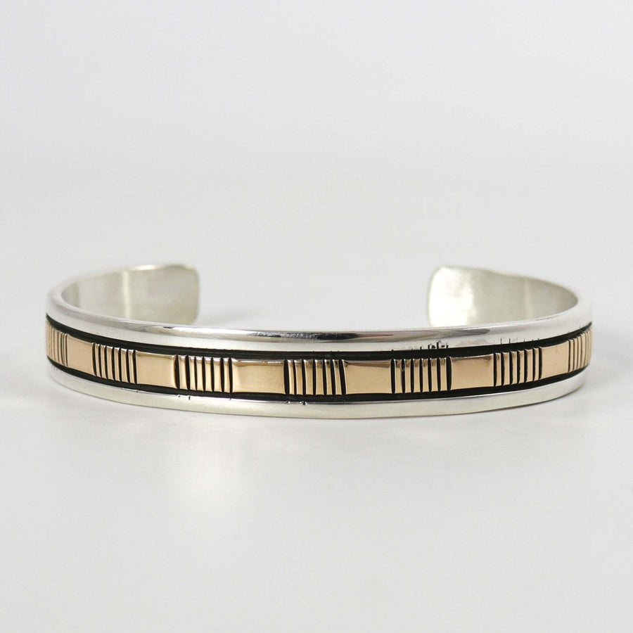 Gold on Silver Cuff by Bruce Morgan - Garland's