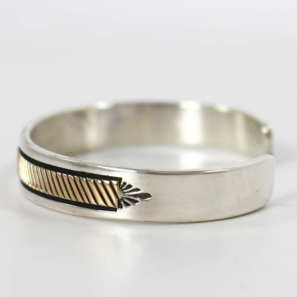 Gold on Silver Cuff by Bruce Morgan - Garland's