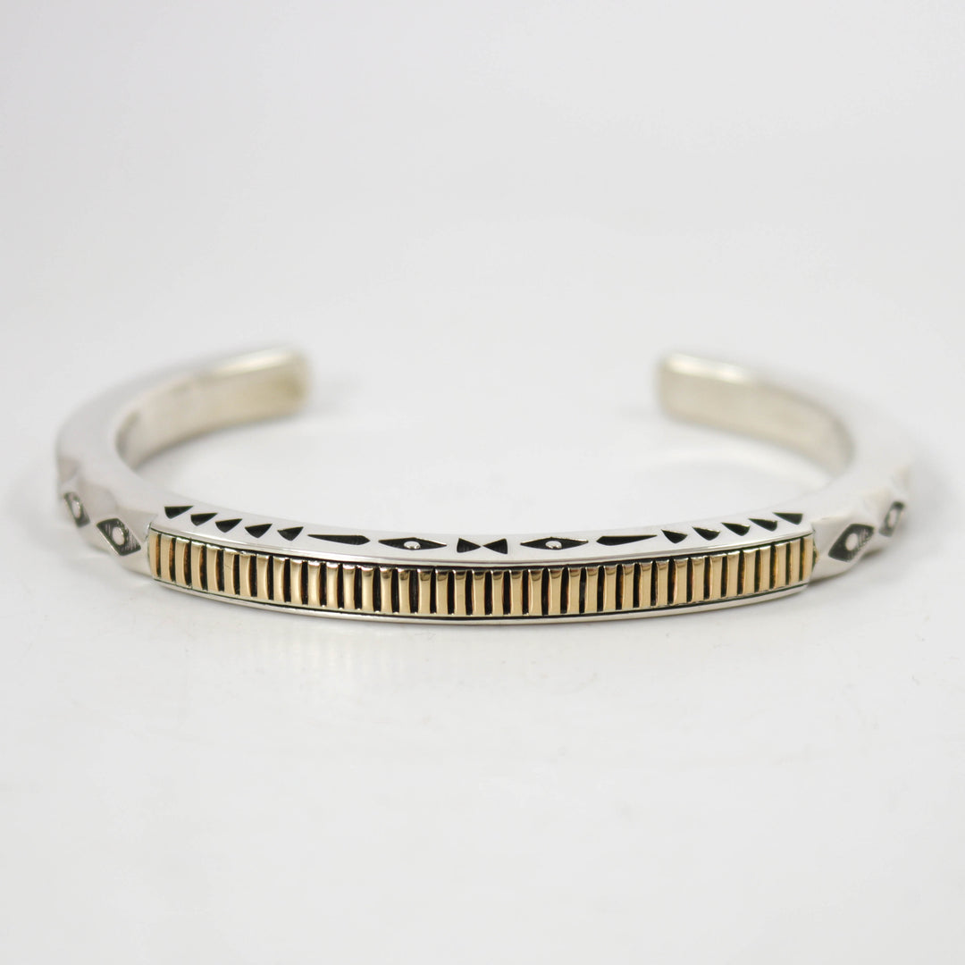 Gold on Silver Cuff by Jennifer Curtis - Garland's