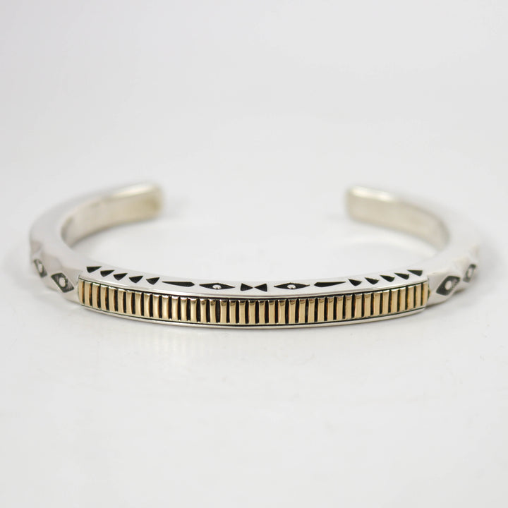 Gold on Silver Cuff by Jennifer Curtis - Garland's