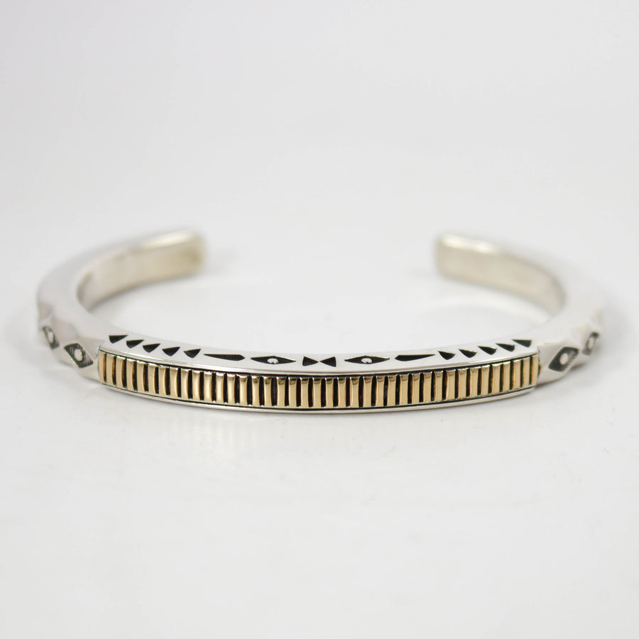 Gold on Silver Cuff by Jennifer Curtis - Garland's