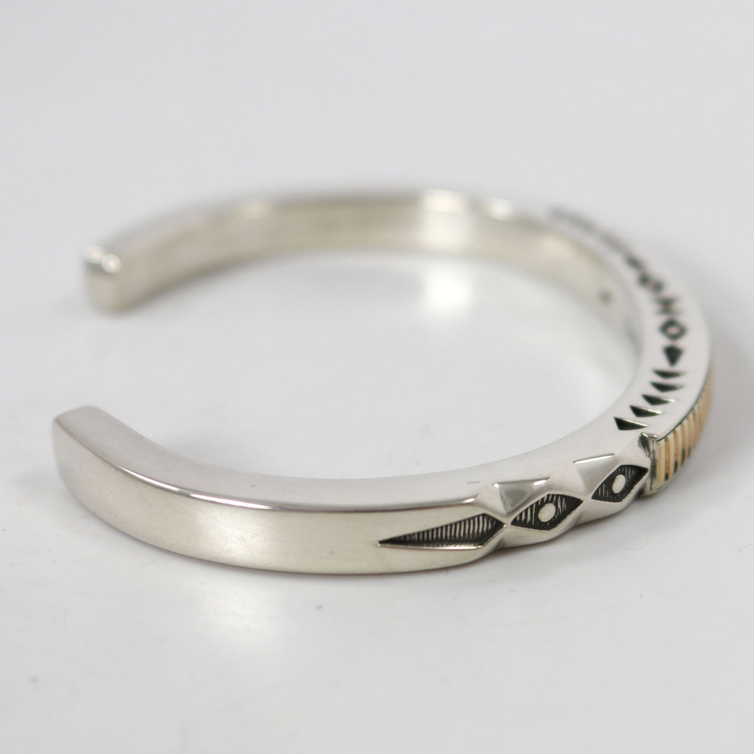 Gold on Silver Cuff by Jennifer Curtis - Garland's