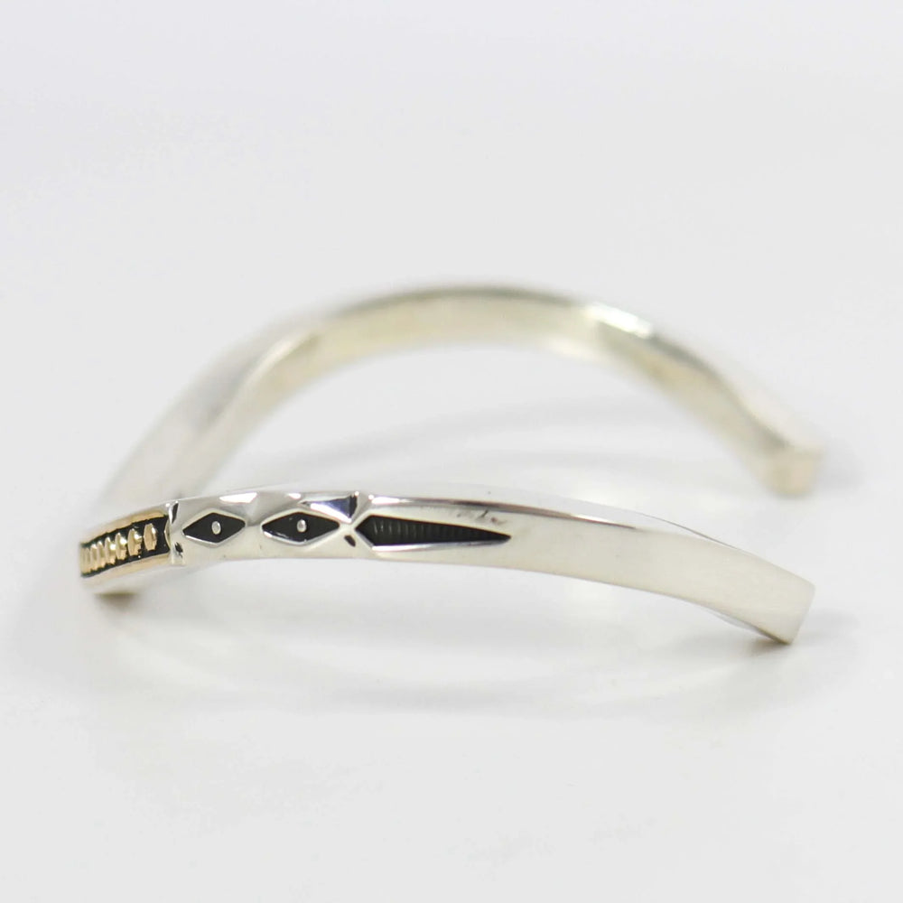 Gold on Silver Cuff by Jennifer Curtis - Garland's