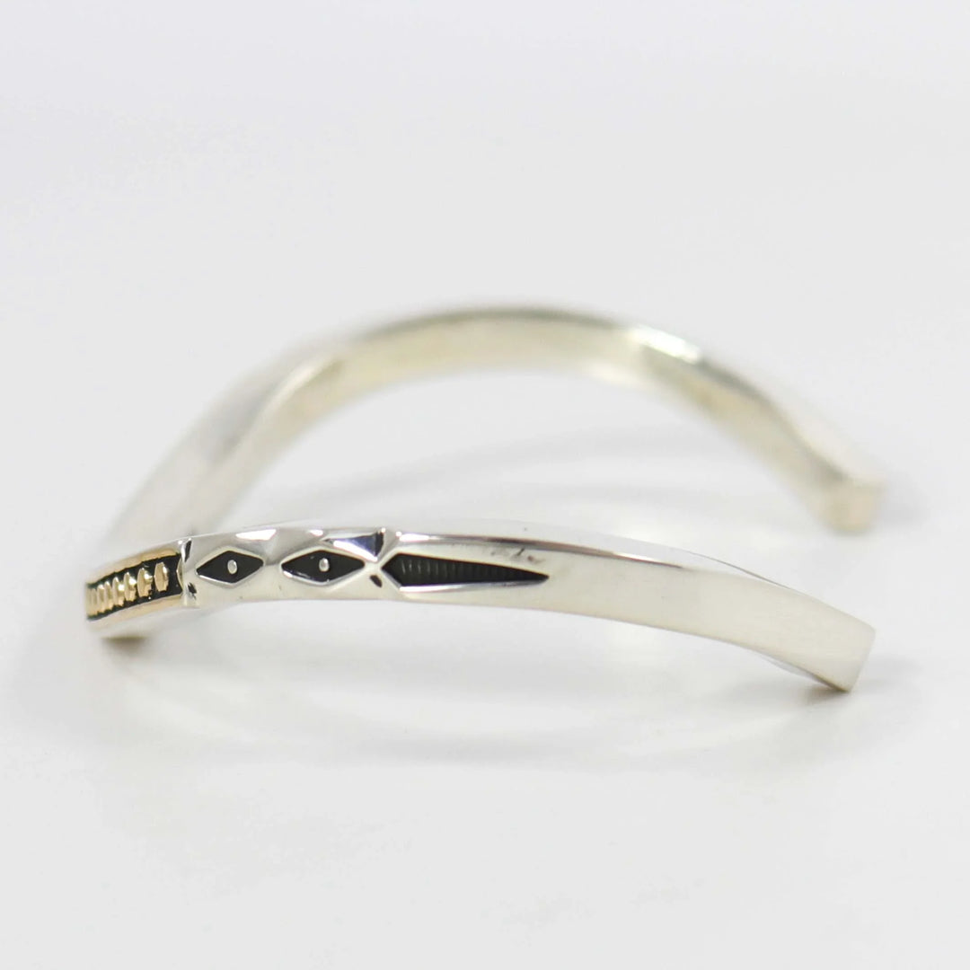 Gold on Silver Cuff by Jennifer Curtis - Garland's