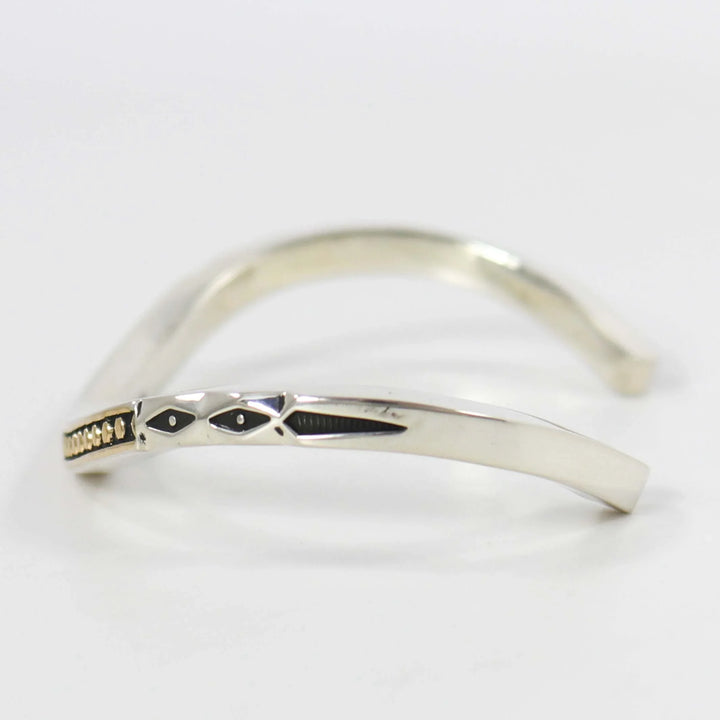 Gold on Silver Cuff by Jennifer Curtis - Garland's
