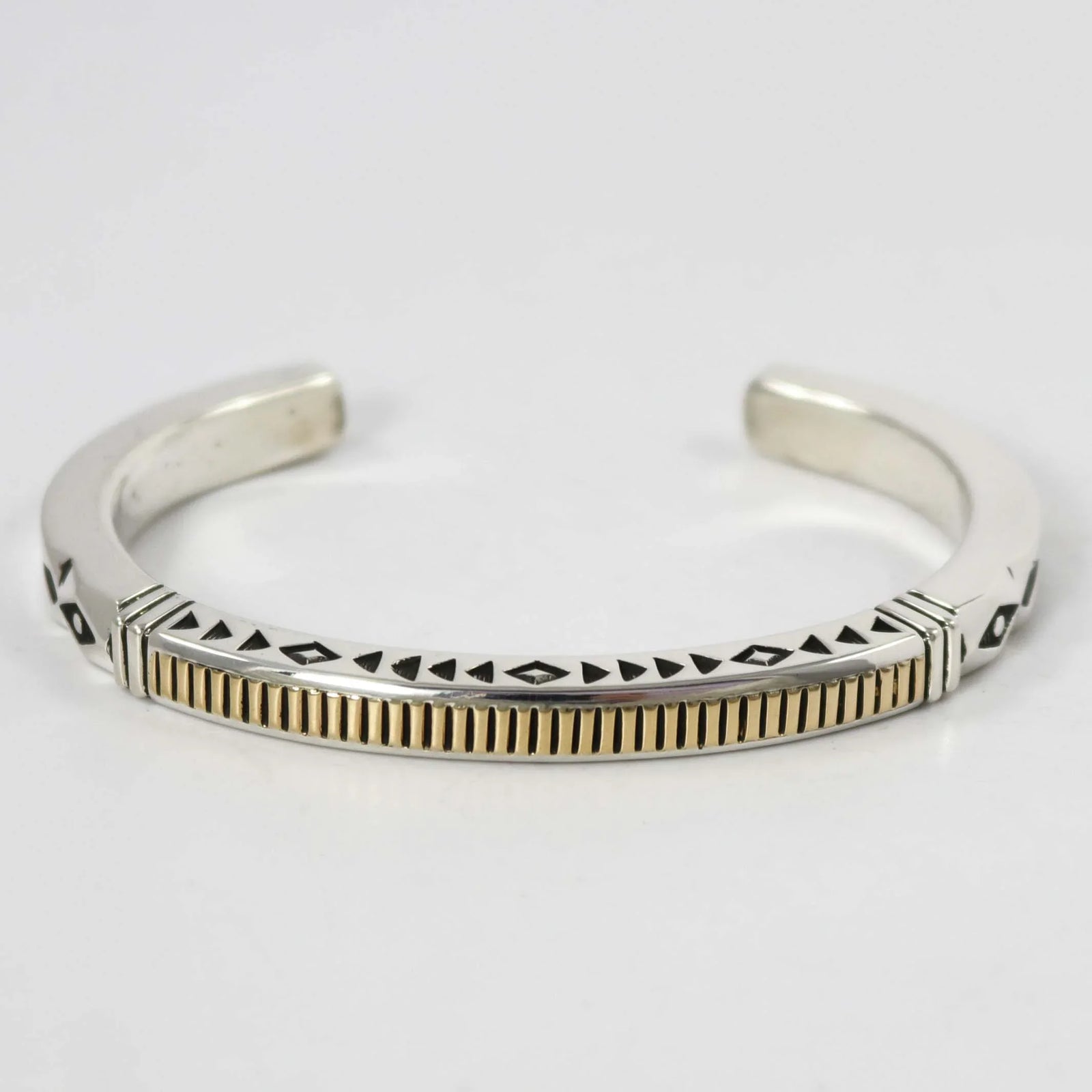Gold on Silver Cuff by Jennifer Curtis - Garland's