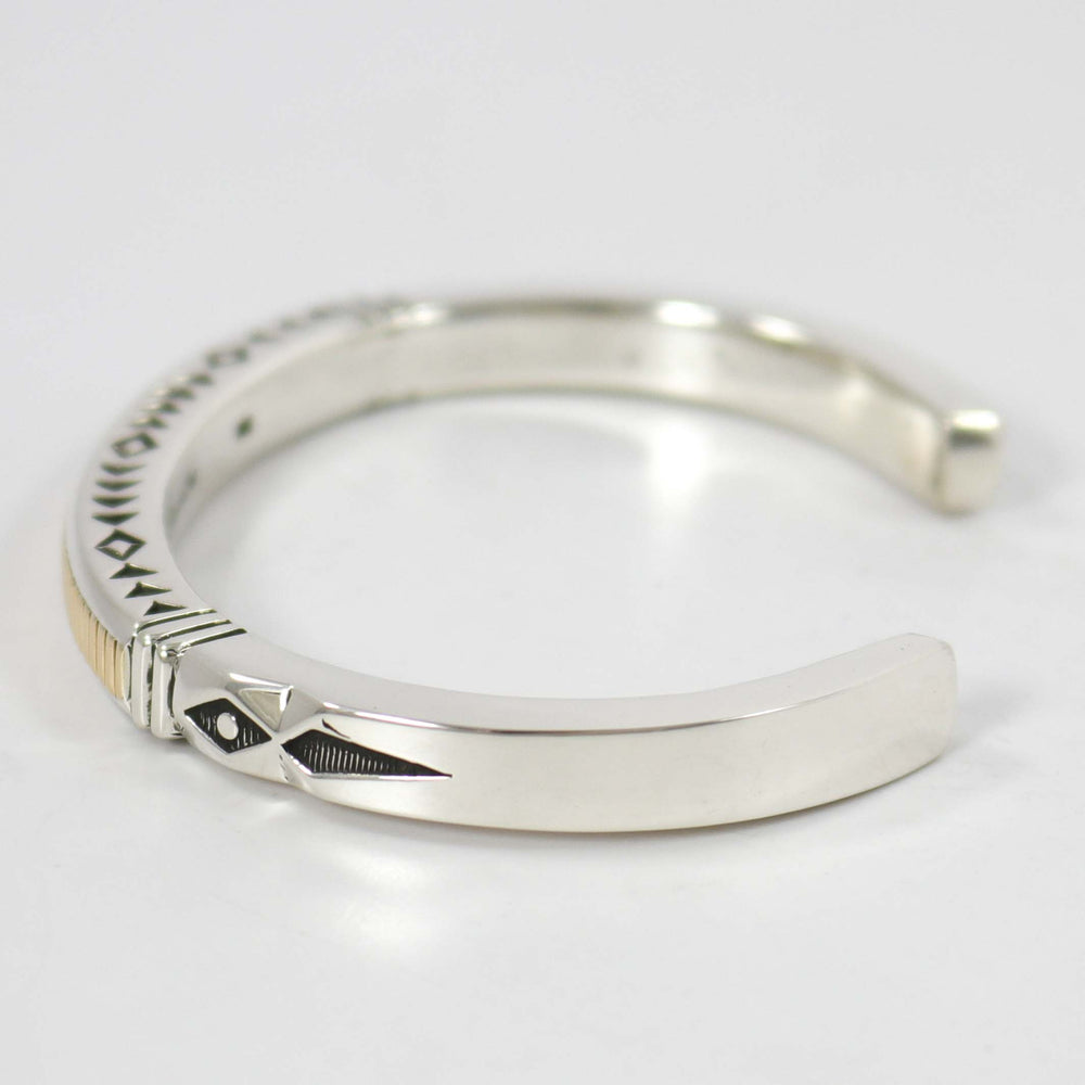 Gold on Silver Cuff by Jennifer Curtis - Garland's