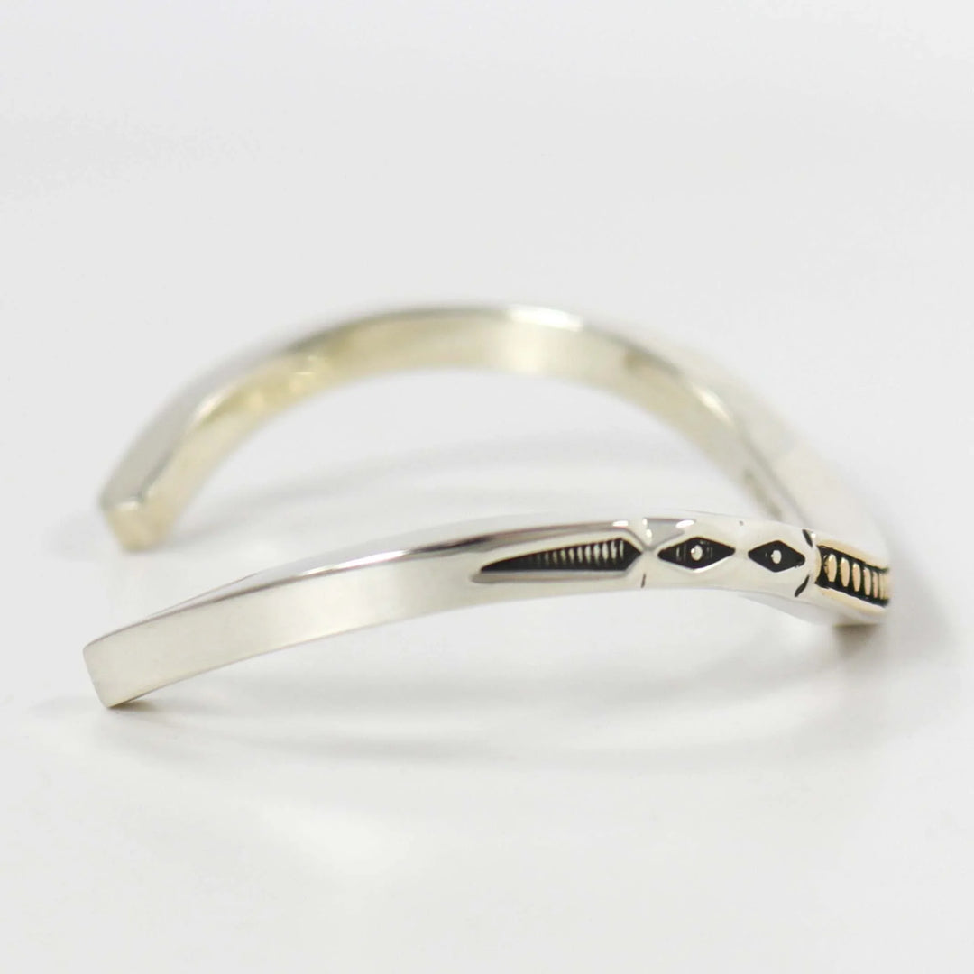 Gold on Silver Cuff by Jennifer Curtis - Garland's