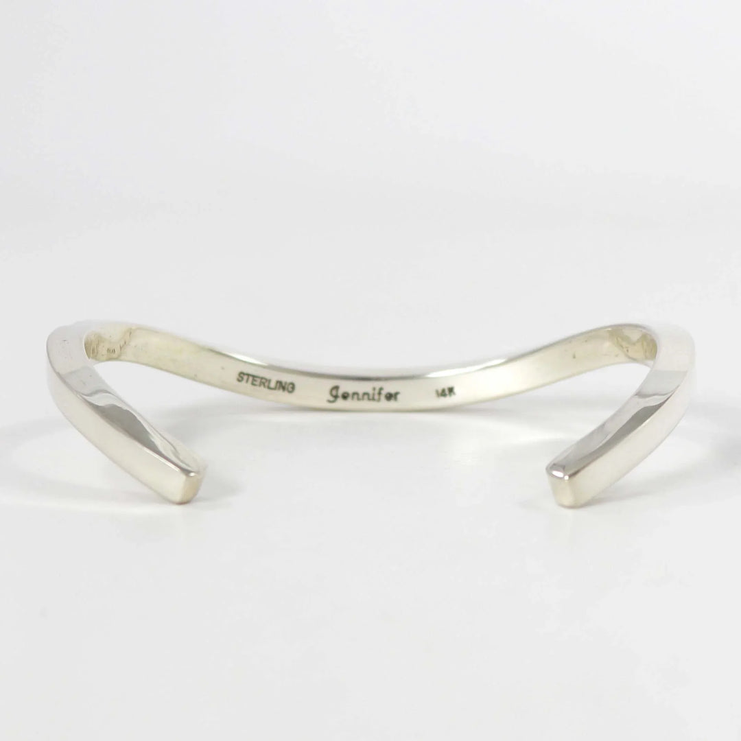 Gold on Silver Cuff by Jennifer Curtis - Garland's
